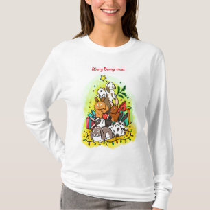 Fröhliche Häschen-Masse T-Shirt
