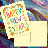 Fröhliche, hässliche HAPPY - Handschrift des neuen Postkarte