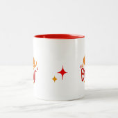 Fröhliche & Helle Handgeschriebene Zweifarben-Tass Zweifarbige Tasse (Mittel)