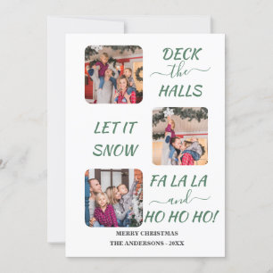 Fröhliche, helle, lustige drei Fotos Weihnachten 