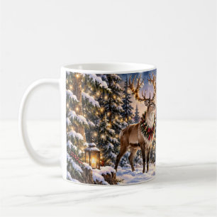 Fröhliche & Helle Rentier-Weihnachtstasse Kaffeetasse