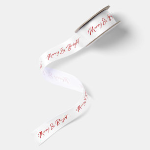 Fröhliche & helle rote Retro-Typografie Satinband