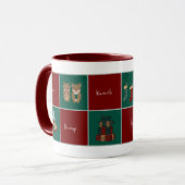 Fröhliche & helle Weihnachts-Kaffeetasse Tasse (Vorderseite Links)