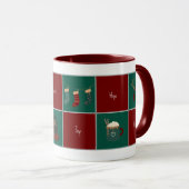 Fröhliche & helle Weihnachts-Kaffeetasse Tasse (VorderseiteRechts)