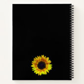 Fröhliche hellgelbe Sonnenblume - Planer Notizblock (Rückseite)