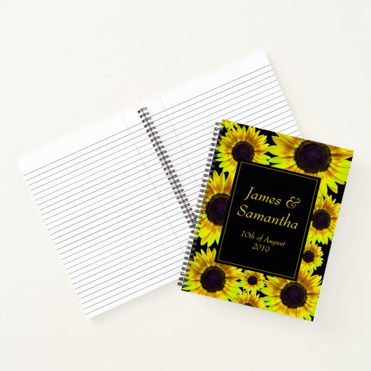 Fröhliche hellgelbe Sonnenblume - Planer Notizblock (Innenseite)