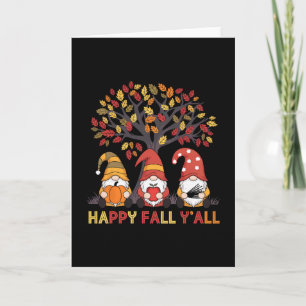 Fröhliche Herbst-Kürbisgarten-Gnome Thanksgiving Karte