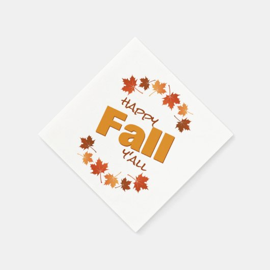 fröhliche Herbstmaple-Blätter Serviette (Ecke)