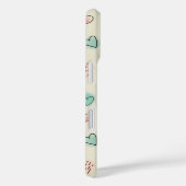 Fröhliche Herzensdoodles, Docks und gewellte Linie Case-Mate iPhone Hülle (Rückseite / Rechts)