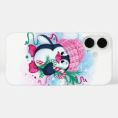 Fröhliche Holiday Penguin Case-Mate iPhone Hülle (Rückseite (Horizontal))