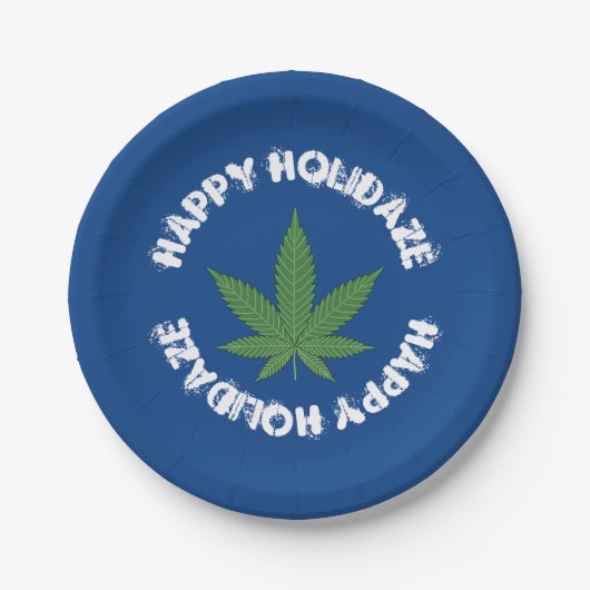 Fröhliche Holidaze Personalisierte Papier Teller (Vorderseite)
