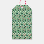 Fröhliche Holly-Tage (Grün) Geschenkanhänger (Rückseite)