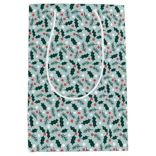 Fröhliche Holly-Tage Mittlere Geschenktüte (Vorderseite)