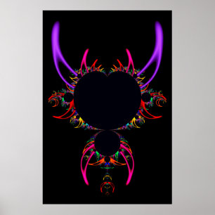 Fröhliche Hörner. Das berühmte Mandelbrot-Set Poster