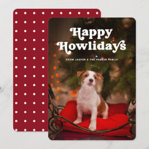 Fröhliche Howlidays   Das lustige Weihnachtsfoto I Feiertagskarte