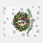 Fröhliche Howlidays Foto Bild Fleecedecke (Vorderseite (Horizontal))