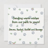 Fröhliche Howlidays Fotokarte Karte (Rückseite)