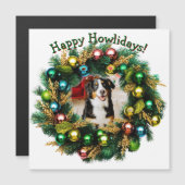 Fröhliche Howlidays Fotokarte Magnetkarte (Vorne/Hinten)