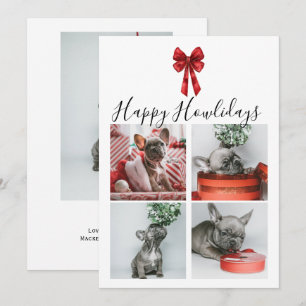 Fröhliche Howlidays Haustier Hund Weihnachtskarte Einladung