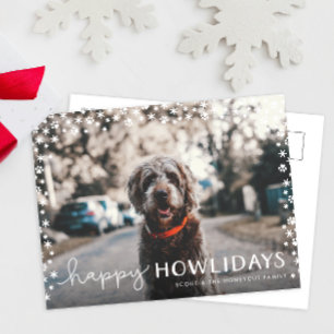 Fröhliche Howlidays Haustierliebhaber-Feiertags-Fo Feiertagspostkarte
