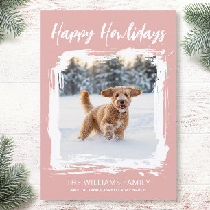 Fröhliche Howlidays Hund individuelles Foto Weihna Feiertagskarte