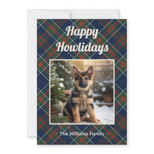 Fröhliche Howlidays Hund Karierter Weihnachten
