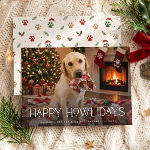 Fröhliche Howlidays Hund Lustiges Foto Weihnachten