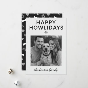 Fröhliche Howlidays Hunde-Feiertagskarte Feiertagskarte