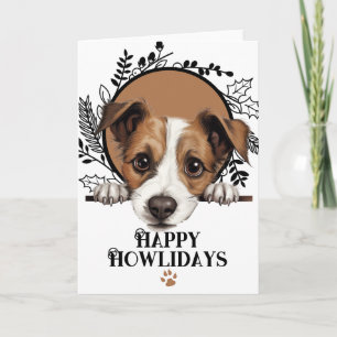 Fröhliche Howlidays Jack Russell Terrier Hund Weih Feiertagskarte