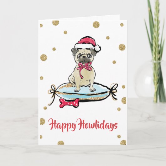 Fröhliche Howlidays Karte (Vorderseite)