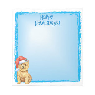 Fröhliche Howlidays Norwich Terrier Notizblock