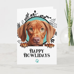 Fröhliche Howlidays Vizsla-Hund Weihnachten