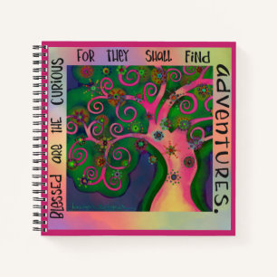 Fröhliche Hübsch Gesegnete sind die Neugierigen Hü Notizbuch