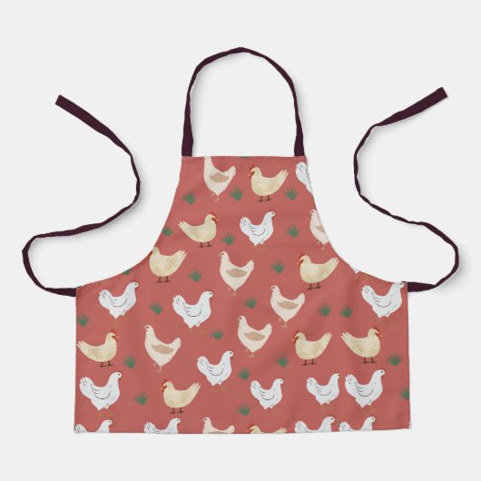 Fröhliche Hühner-Schürze Schürze (Vorderseite)
