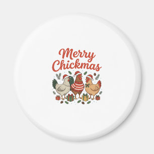 Fröhliche Hühnerweihnachten Hühner Weihnachten Magnet