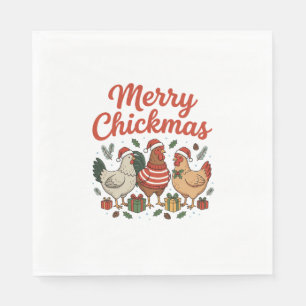 Fröhliche Hühnerweihnachten Hühner Weihnachten Serviette