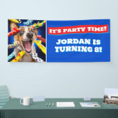 Fröhliche Hunde-Party-Tutgeräte Banner (Messe)