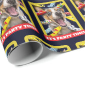 Fröhliche Hundeparty-Tutgeräte Geschenkpapier (Rolleneckpunkt)