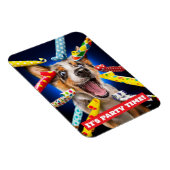Fröhliche Hundeparty-Tutgeräte Magnet (Rechte Seite)