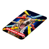 Fröhliche Hundeparty-Tutgeräte Magnet (Linke Seite)