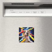 Fröhliche Hundeparty-Tutgeräte Magnet (In Situ (Geschirrspüler))