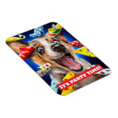 Fröhliche Hundeparty-Tutgeräte Magnet (Rechte Seite)