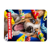 Fröhliche Hundeparty-Tutgeräte Magnet (Horizontal)