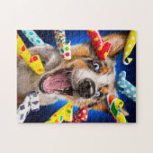 Fröhliche Hundeparty-Tutgeräte Puzzle (Horizontal)