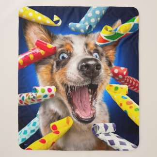 Fröhliche Hundeparty-Tutgeräte Sherpadecke