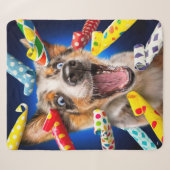 Fröhliche Hundeparty-Tutgeräte Sherpadecke (Vorderseite (Horizontal))