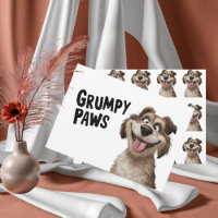 Fröhliche Hundeschartkarte des Vaters - Grumpy Paw