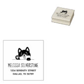 Fröhliche Hundeschleuderung oben Adresse 2 Gummistempel (Stempel)