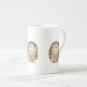 Fröhliche Igel Knochen-China Tasse (Vorderseite Rechts)