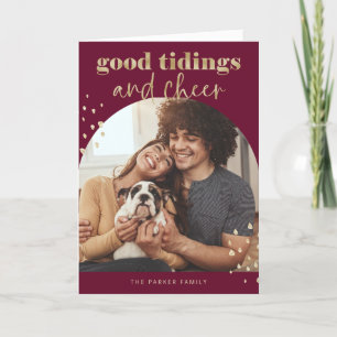 Fröhliche Imitate Gold Ein Foto Weihnachten